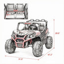 Red Dual Seat 24V Kids Electric Vehicle with Remote Control & LED Illumination