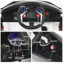 12V Electric Ride-On Car for Kids with Remote Control, Lights, MP3, and Opening Doors - White