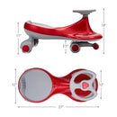 Babyjoy Flashing Wheel Wiggle Car Ride-On Toy for Toddlers & Kids - Red