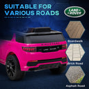 Licensed 12V Pink Kids Ride-On Car with Soft Start and Land Rover Design