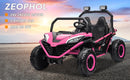 24V Kids 2-Seater Pink Ride-On UTV Toy with 400W Motor, Metal Frame, and EVA Wheels