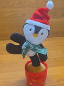 Interactive Plush Christmas Dancing Penguin with Music and Talking Features