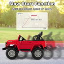 Red 12V Battery Operated 2-Seater Ride-On Car with 3-Point Seat Belts and Doors
