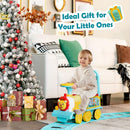 Battery-Powered Electric Ride-On Train Set with 16 Track Pieces for Kids