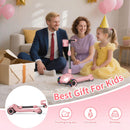 Kid-Friendly Electric Scooter with Triple LED Wheels, Safe 5MPH Speed, and LCD Display