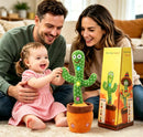 Interactive Singing Cactus Toy with LED Lights and 10 Songs by MIAODAM