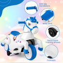 12V Ride-On Unicorn Toy for Kids with Training Wheels, Music, and One-Button Start