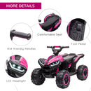 12V Children's ATV Quad Vehicle - Reversible Motion, Durable Wheels, Built-in Music