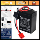 6V 4.5Ah Ride-On Vehicle Battery Replacement Set with Harness & Dual Pin Connectors