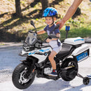 12V Battery-Powered Ride-On Motorcycle for Kids with Training Wheels and 3 Speed Options