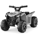 6V Gray Kids Quad ATV Ride-On 4-Wheeler Toy at 1.8MPH
