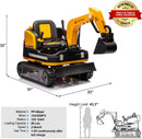 360-Degree Spinning Electric Excavator and Bulldozer for Kids