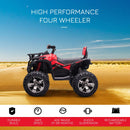 12V Red Kids ATV Ride-On Car with Music and Realistic Wheels