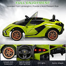 Lamborghini Sian Green Ride-On Car for Kids with Scissor Doors
