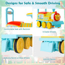 Electric Ride-On Train Set with 16 Track Pieces and 6V Battery for Kids