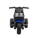 Blue 3-Wheel Ride-On Motorcycle for Kids with Horn and Traction Tires
