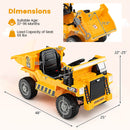 Kids Electric Dump Truck with Bluetooth Music, LED Lights, and Smooth Start