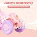 6V Electric Kids Motorcycle Ride-On Car with Bubble Maker and Foot Pedal