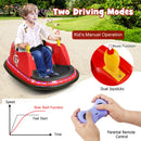 360° Spinning Red Bumper Car for Kids with Remote Control - 12V Ride-On Vehicle