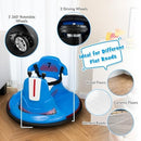 Blue 12V Ride-On Bumper Car for Kids with Dual Joysticks and Remote Control