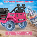 Pink 12V Electric Ride-On Truck for Kids with Remote Control