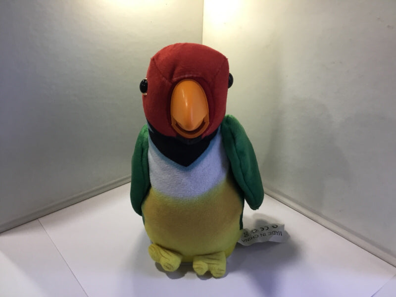 Talking Deluxe Parrot Toy with Music in Multiple Colors Red Yellow Green Black