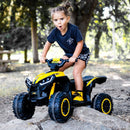 Electric Battery-Powered 4-Wheel ATV Ride-On Toy for Kids - Yellow