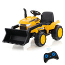 12V Electric Ride-On Excavator Digger Toy with Lights and Music for Kids