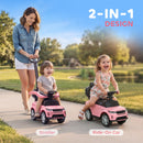 Convertible Ride-On Push Car, Official Land Rover Discovery, Pink