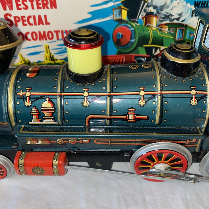 Vintage 1960s Western Special Battery-Operated Locomotive with Original Box