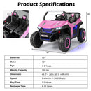 12V Dual-Seater Electric UTV Ride-On for Kids with Suspension, Lights, and Music