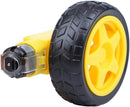 Set of 2 Smart Car Robot Plastic Wheels with 3-6V DC Gear Motor for Robotics 65 * 2