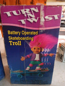 Russ Berrie Retro Turn 'N Twist Battery-Powered Skateboarding Troll 8080