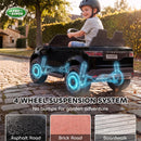 12V Kids' Ride-On Land Rover Electric Car in Black