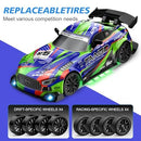 Green Electric Drift RC Racing Car for Hobbyists