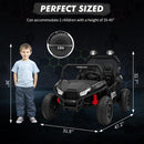 24V Electric 4-Wheel UTV Ride-On Car for Kids with Remote Control - Black