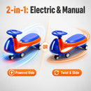 12V Electric Twisting Ride-On Car for Kids Aged 3-6 with LED Lights and Music