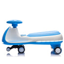 12V Electric Wiggle Car for Kids with Bluetooth Music - Blue