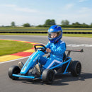 Children's Electric Drift Kart with Dual Motors - 24V 7AH, 8.1 MPH, Blue
