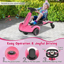 Pink 6V Electric Drift Car for Kids with 360° Spin