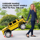JOYLDIAS Yellow 12V Electric Truck Toy for Kids with LED Lights, Music, and Remote Control