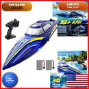DEERC 14" High-Speed RC Boat for Kids and Adults, Auto Self-Righting, 20+ MPH