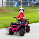 Qaba Pink 12V Kids 4-Wheel Quad ATV for Ages 3-5