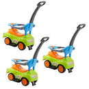 KFFKFF 3-in-1 Ride-On Car for Toddlers Aged 19-36 Months with Safety Guardrail