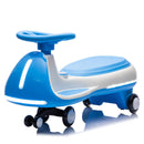 12V Electric Wiggle Car for Kids with Bluetooth Music - Blue
