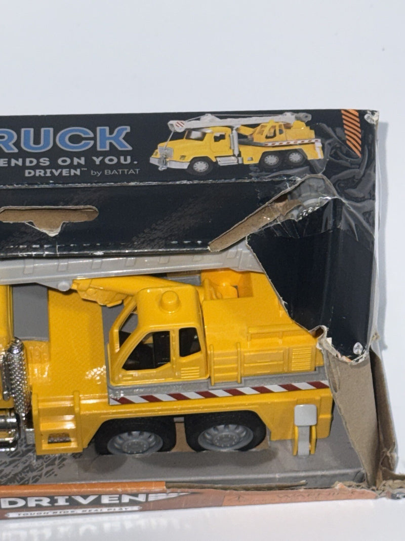 Yellow Micro Series Crane Construction Truck with Lights and Sounds