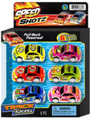 Speed Shotz Pull Back Racing Cars Set of 6 - Vibrant and Exciting Playtime Fun