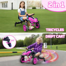 Convertible Drift Bike Tricycle for Toddlers Aged 3-5 Years