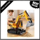 RC Excavator Toy for Boys Ages 6-12, 11CH 2.4GHz Sand Digger