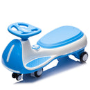 12V Electric Wiggle Car for Kids with Bluetooth Music - Blue